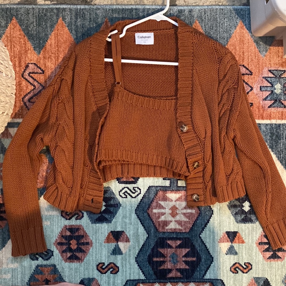 Callahan Lu Cardigan SET (burnt orange)